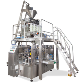 Premade Pouch (Doypack) Filling and Sealing Machine (8 Working Stations)