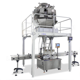Semi Automatic Multi Heads Bottle Granule Product Weighing Filling Machine
